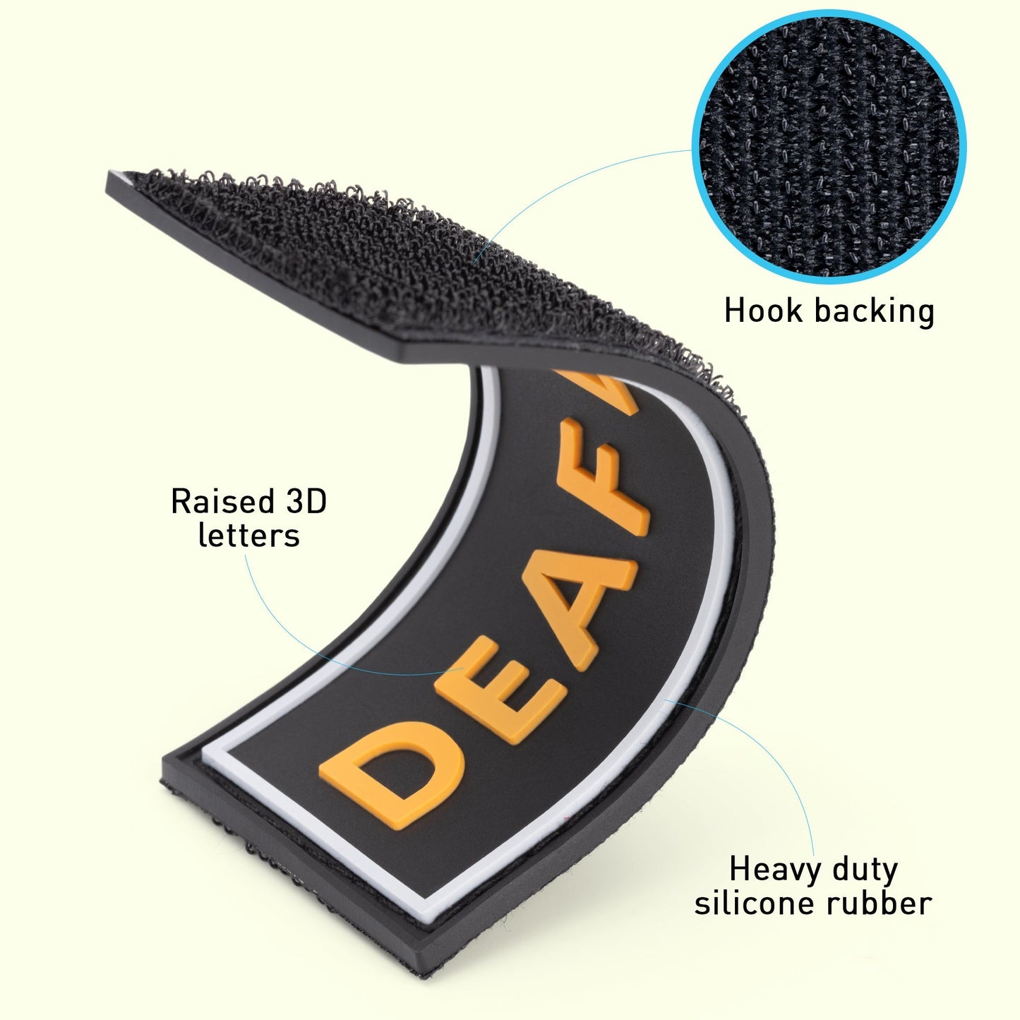 “Deaf Dog" 3D Rubber Patch