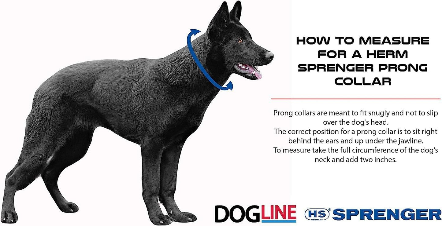 Herm Sprenger Black Stainless Steel Prong Collar with O ring