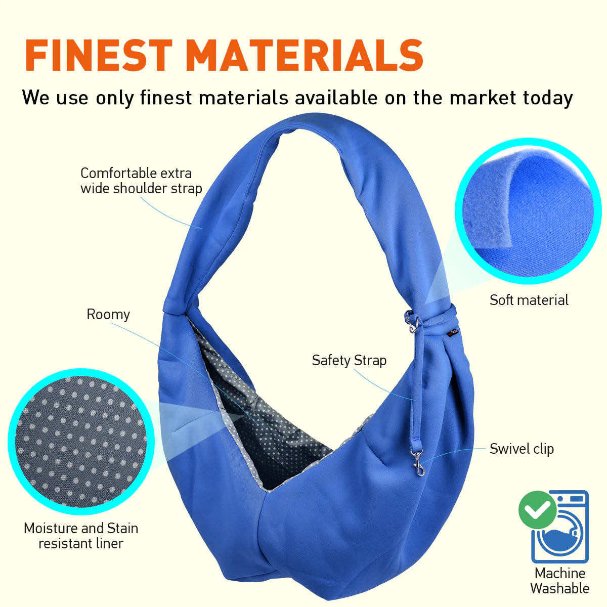 Pet Sling Carrier for Small Dogs & Cats