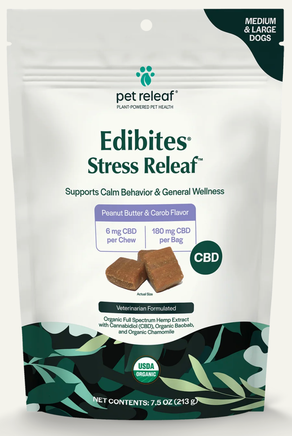 Stress Releaf CBD Edibites For Dogs – Peanut Butter