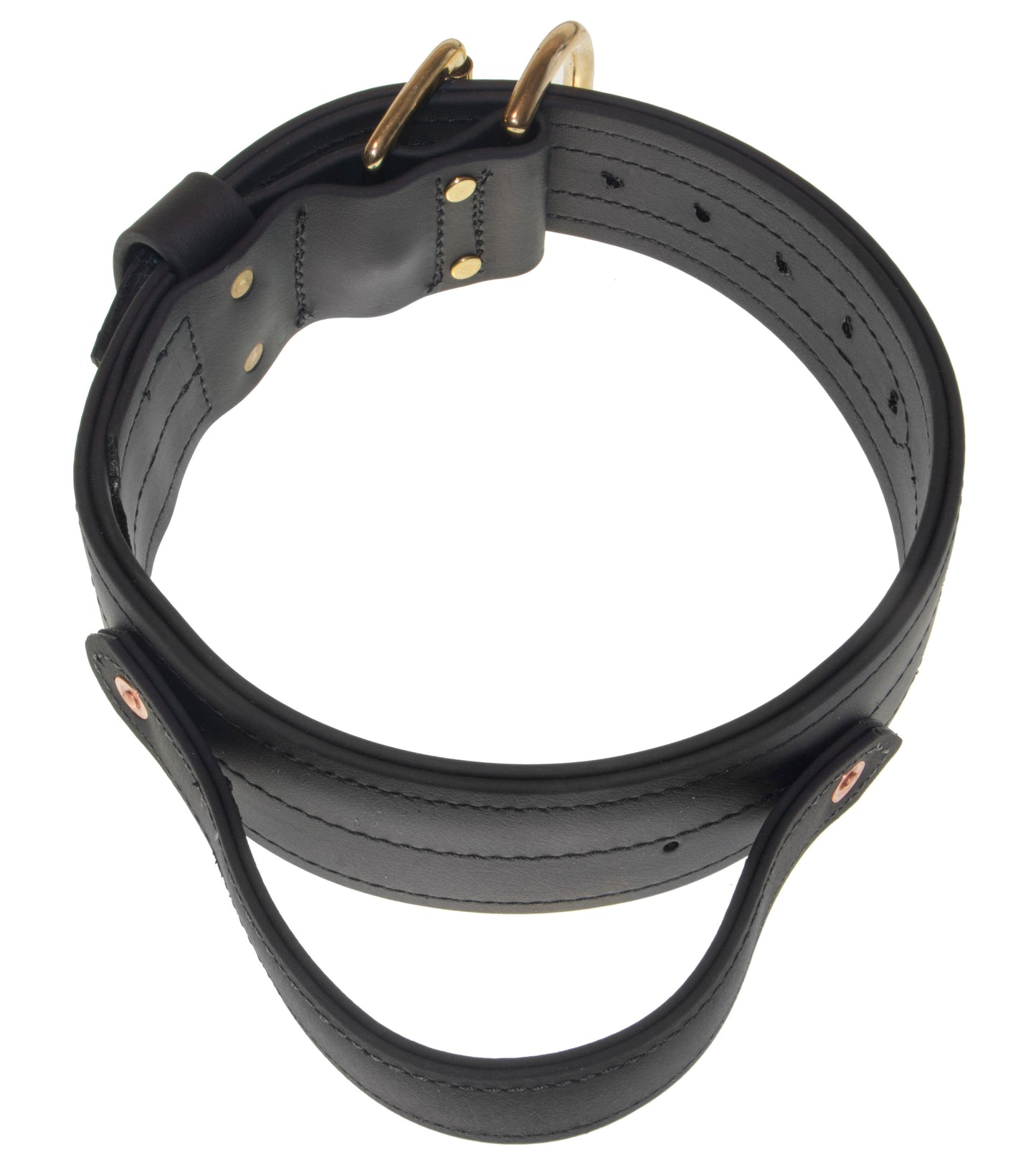 Viper Biothane Working Dog Collar + Built-in Handle - Stainless Steel Hardware