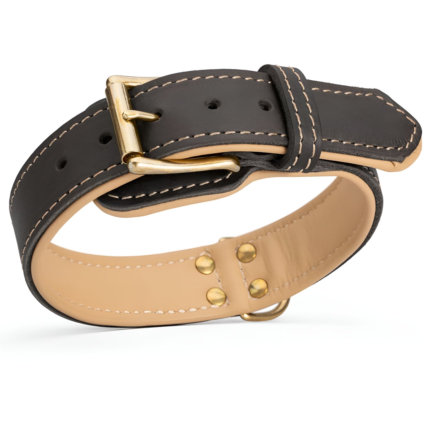 Royal Nappa Padded Handmade Leather Dog Collar for Fashion Walking