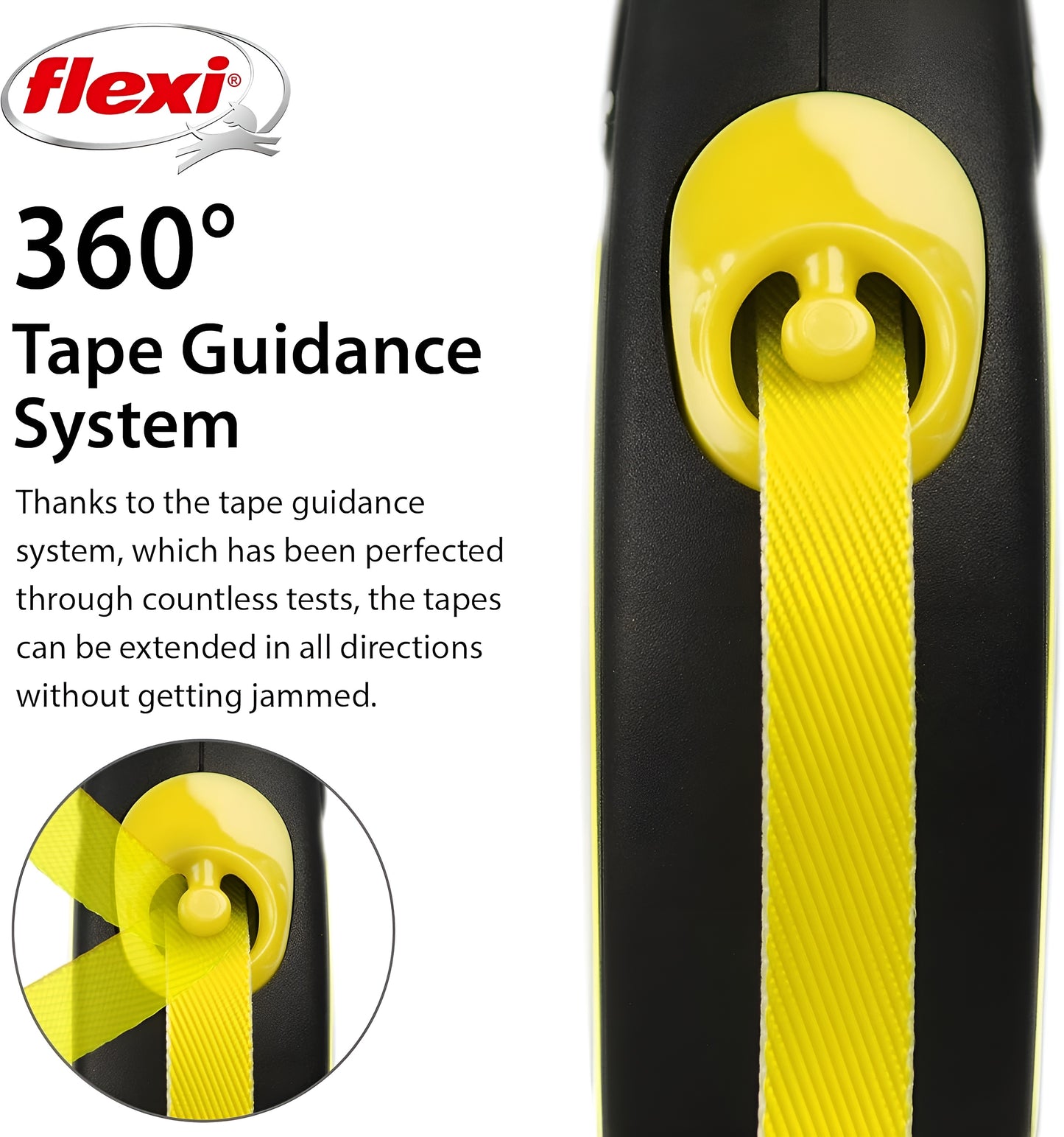 Durable Nylon Flexi Leash with Rust-proof Fittings