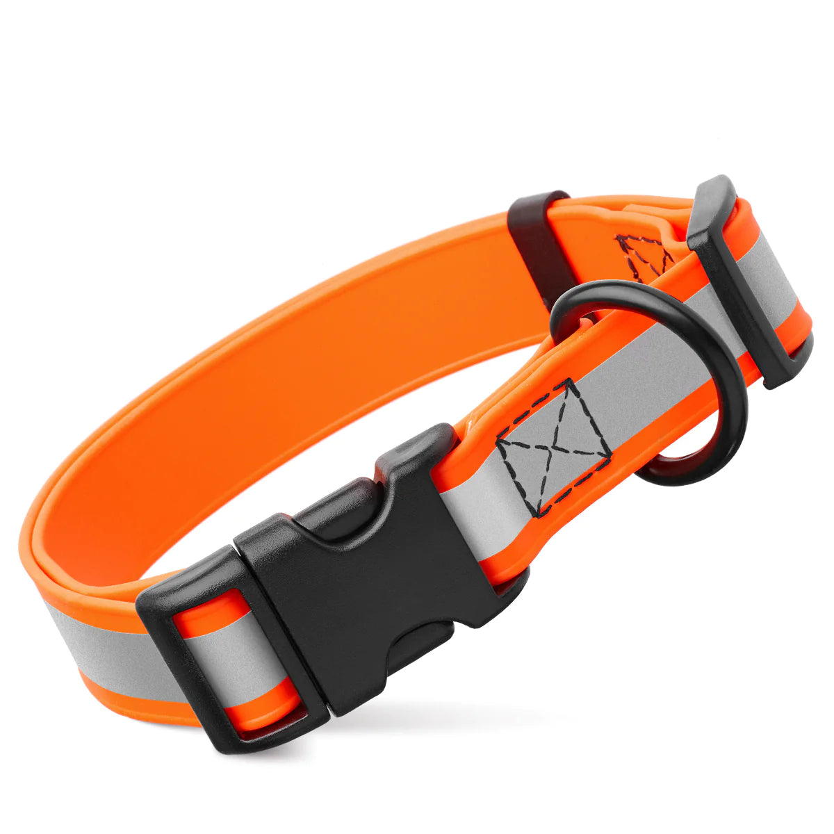 Biothane Reflective Dog Collar with Quick Release Buckle