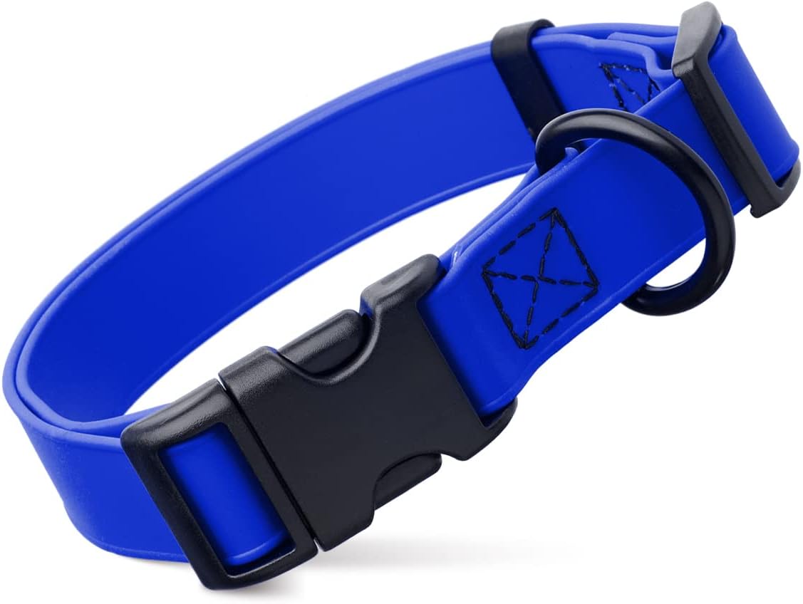 Biothane Waterproof Collar with QR Buckle Black