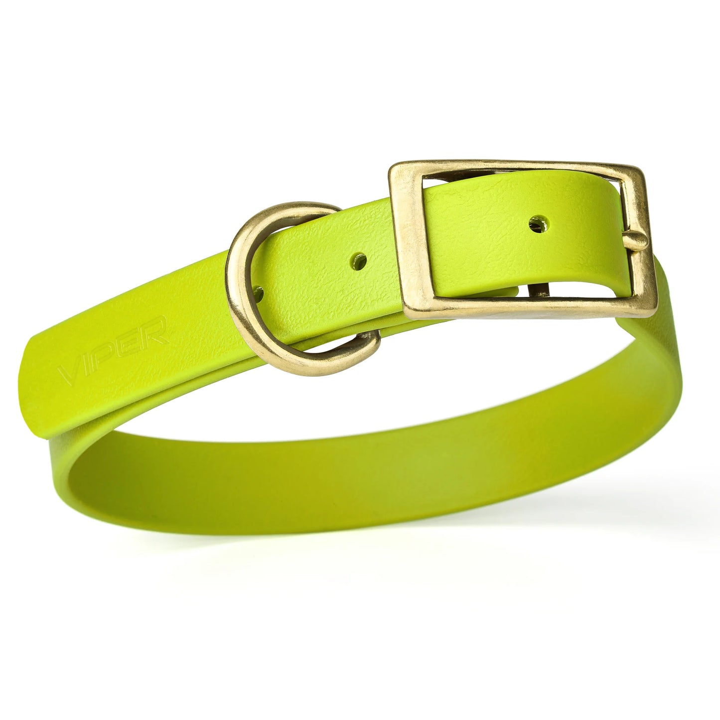 Viper Biothane Waterproof Collar - Brass Hardware - Size S (12 to 15 inches)