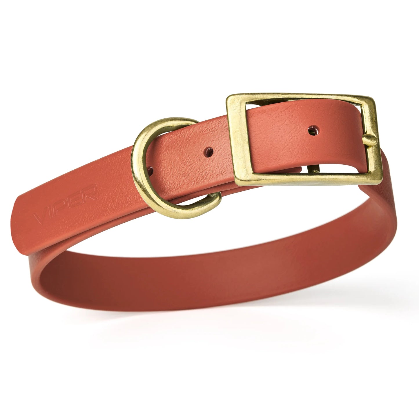 Viper Biothane Waterproof Collar - Brass Hardware - Size S (12 to 15 inches)