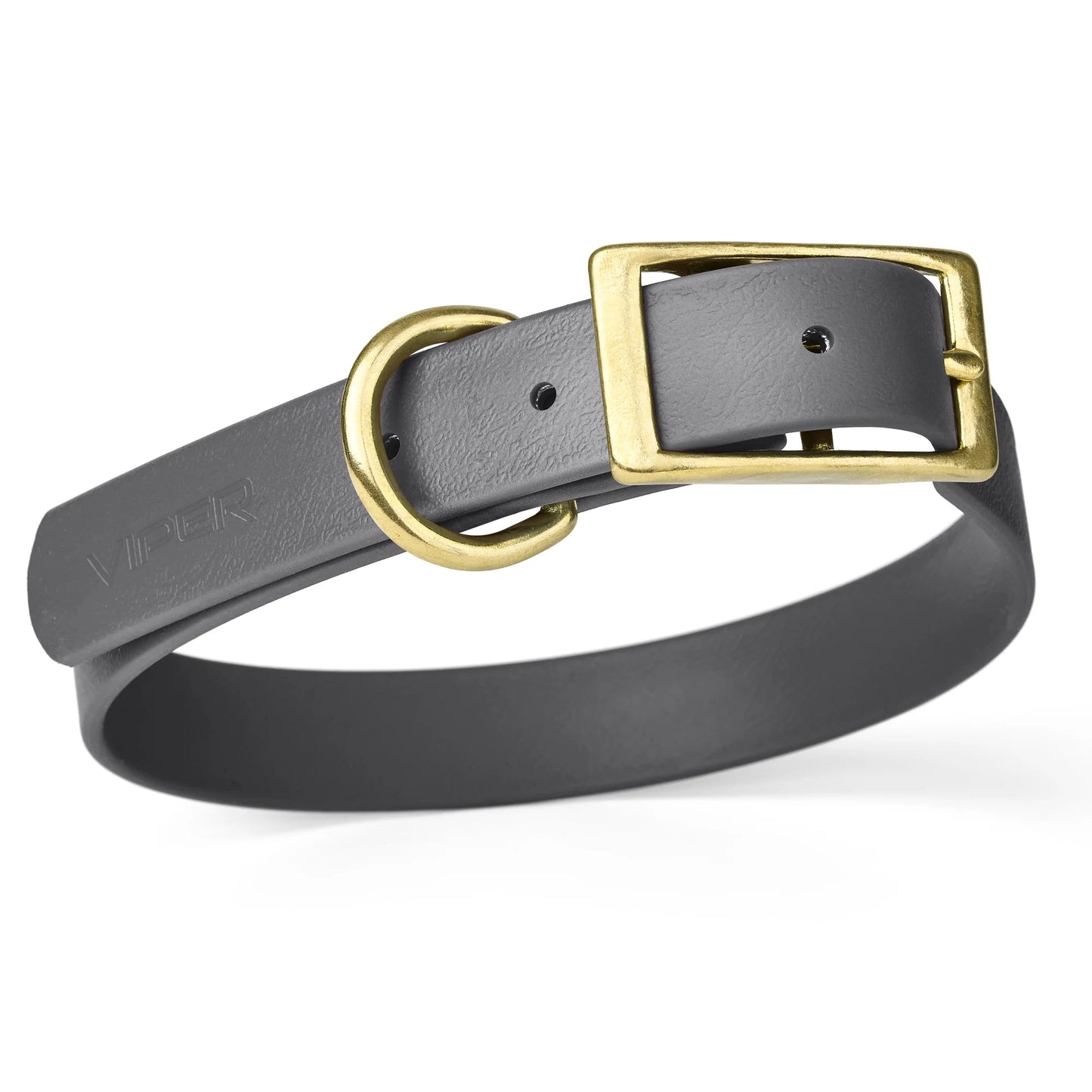 Viper Biothane Waterproof Collar - Brass Hardware - Size L (18 to 22 inches)