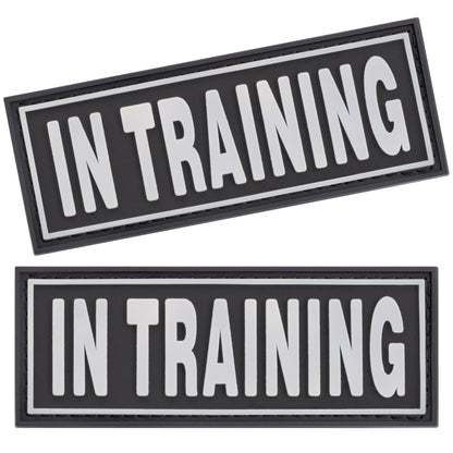 3D Rubber "In Training" Removable Patches for Dog Harness and Vest