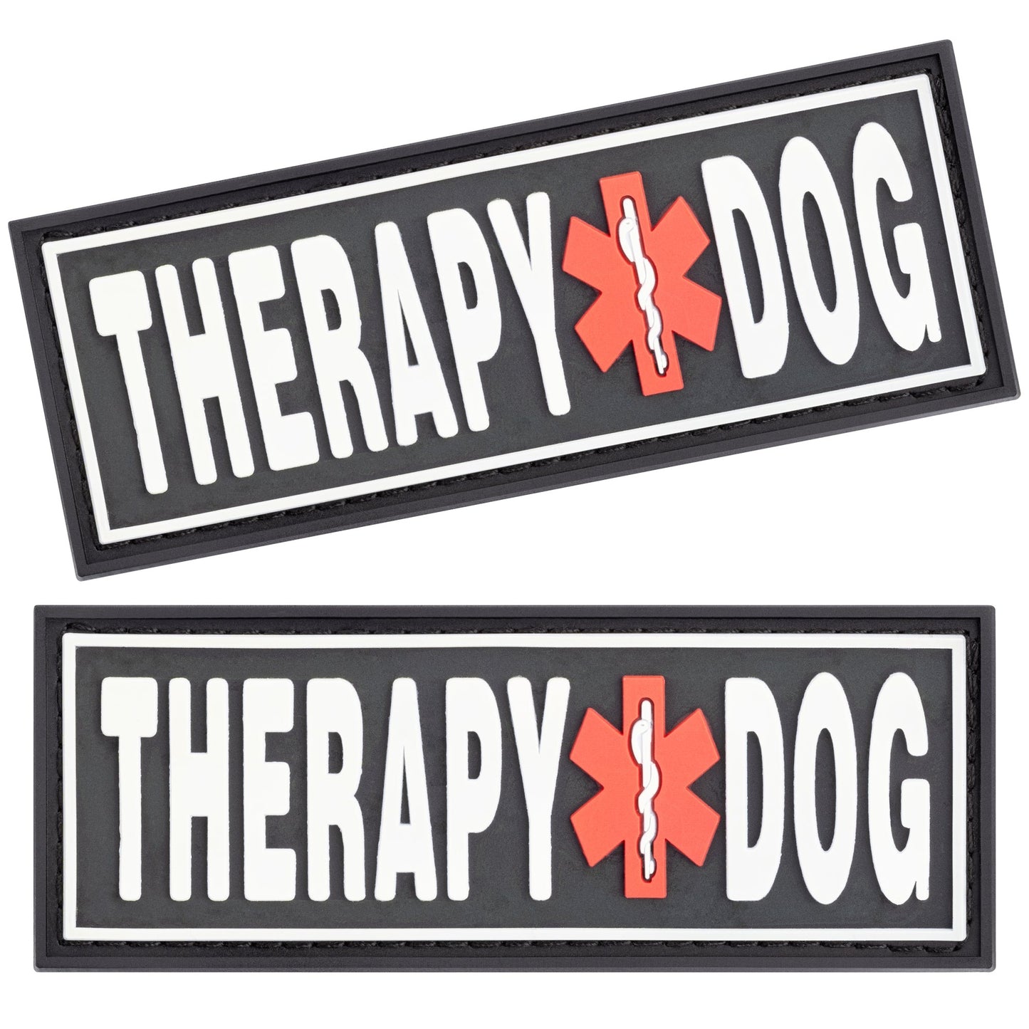 3D Rubber "Therapy Dog" Removable Patches for Dog Harness and Vest