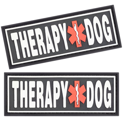 3D Rubber "Therapy Dog" Removable Patches for Dog Harness and Vest