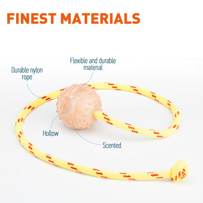 FDT Rubber Dog Ball on Rope – Small 2" (5 cm) – view 5