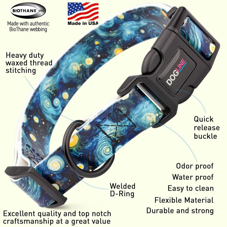 Biothane  Quick Release Printed Collar