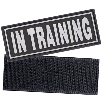 3D Rubber "In Training" Removable Patches for Dog Harness and Vest