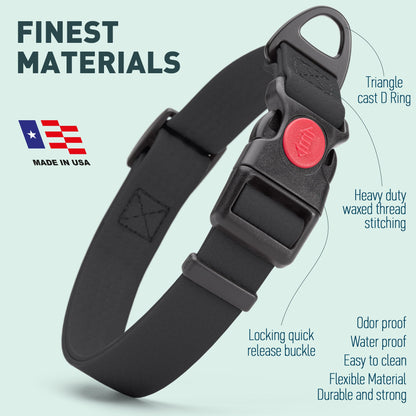 Waterproof Dog Collar with Safety Lock Buckle – Biothane HEX Collar – view 14