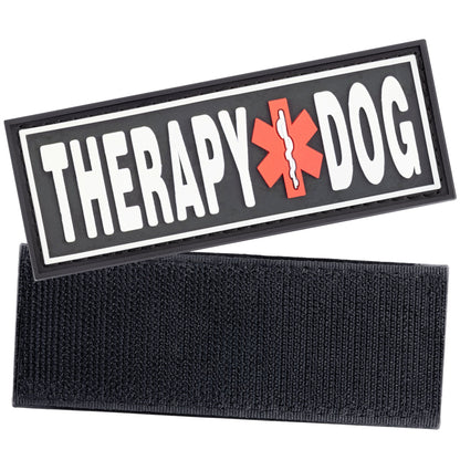 3D Rubber "Therapy Dog" Removable Patches for Dog Harness and Vest