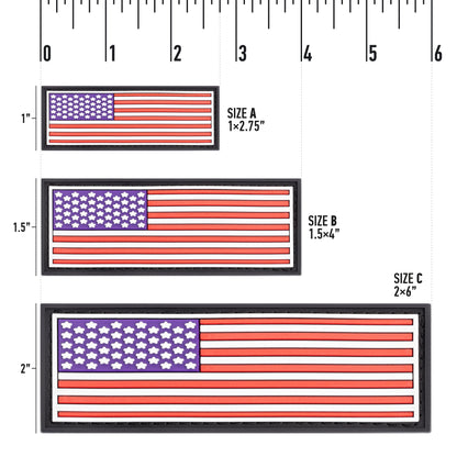 "American Flag" 3D Rubber Patch