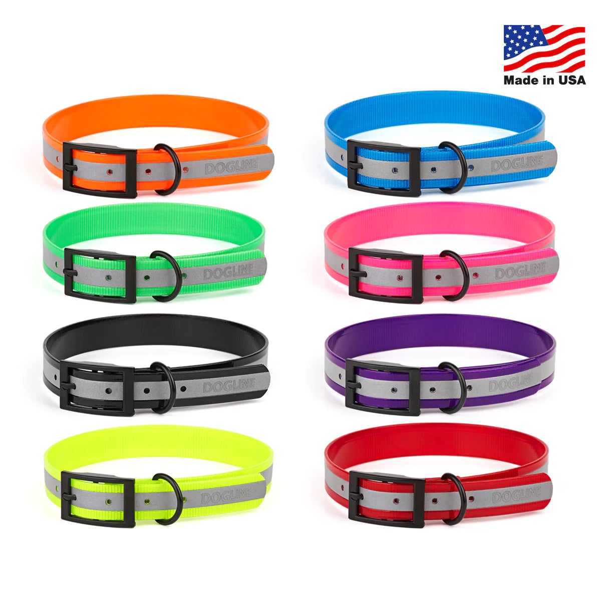 Biothane Translucent Reflective Collar