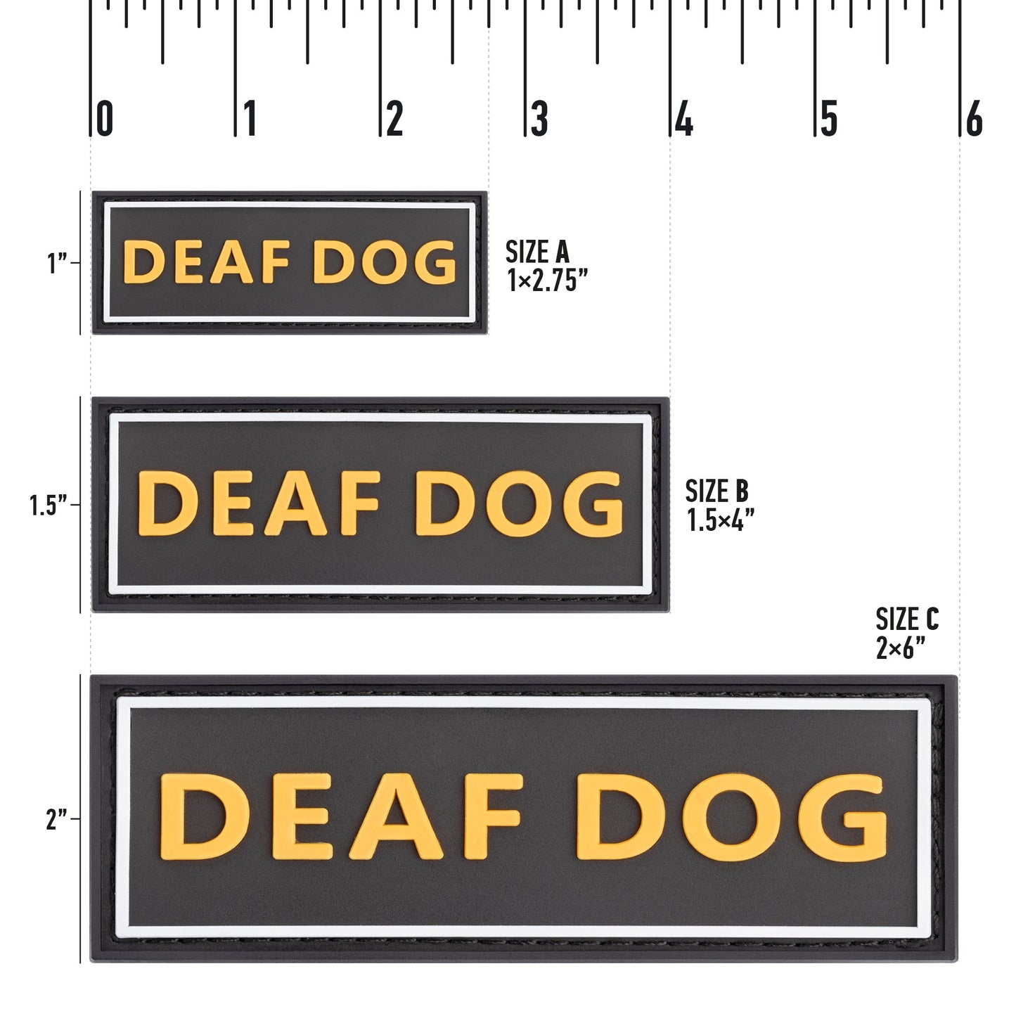 “Deaf Dog"  3D Rubber Patch