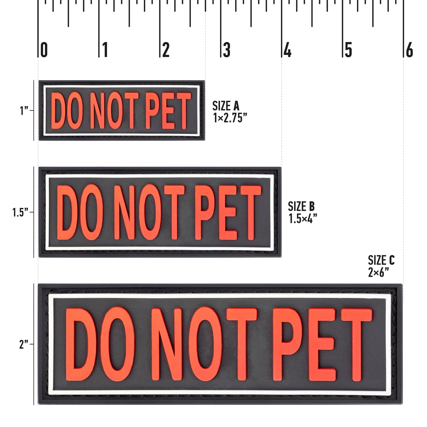3D Rubber "Do Not Pet" Removable Dog Harness Patch