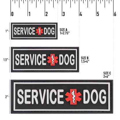"Service Dog" 3D Rubber Patch – Built to Last, Designed to Stand Out