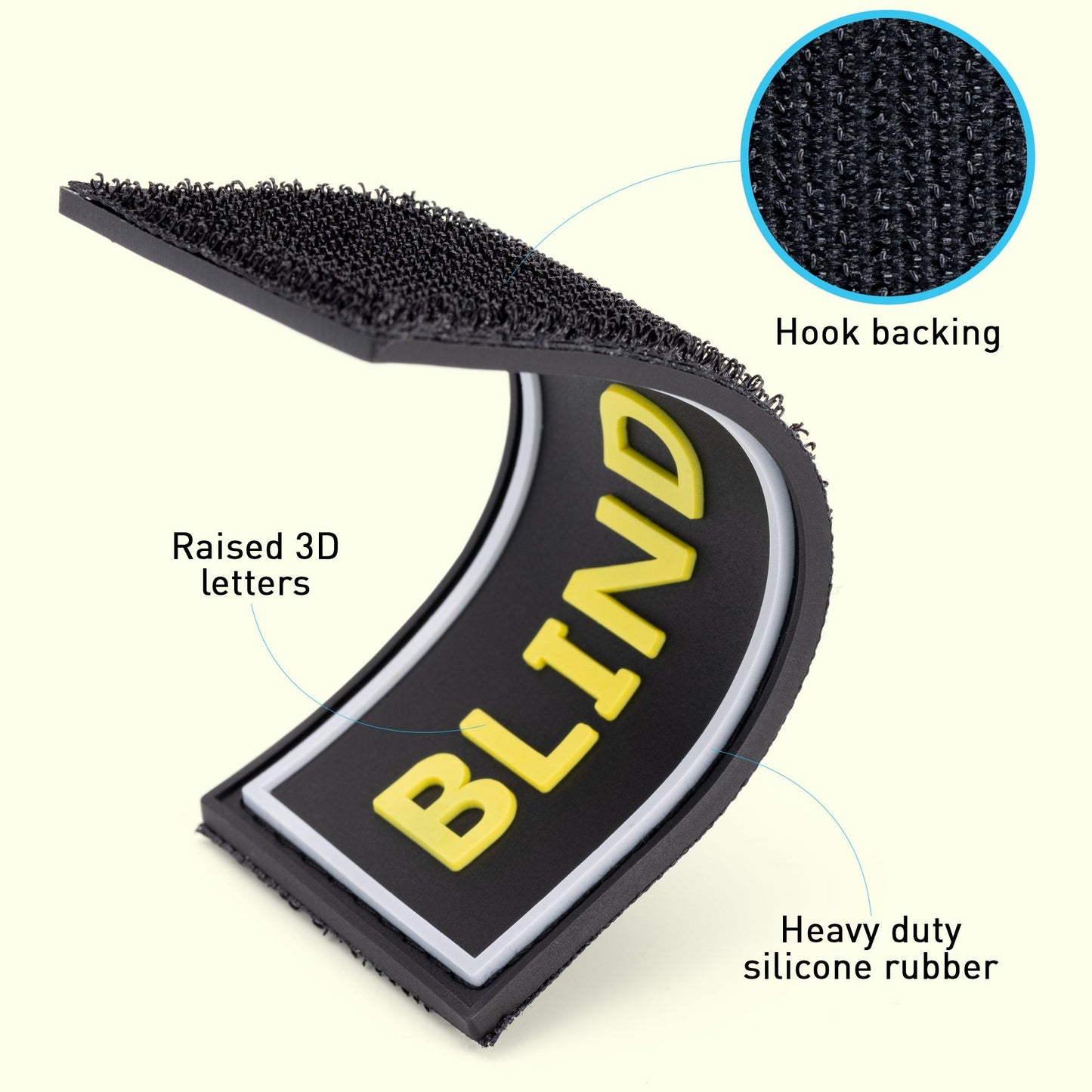 “Blind" Dog 3D Rubber Patch