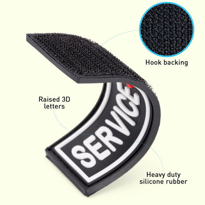 "Service Dog" 3D Rubber Patch – Built to Last, Designed to Stand Out