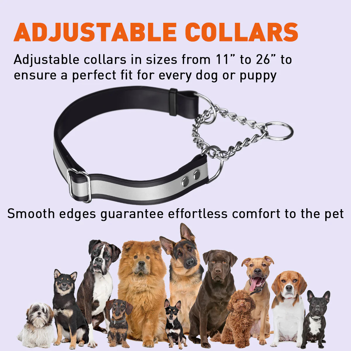 Reflective Biothane Martingale Collar