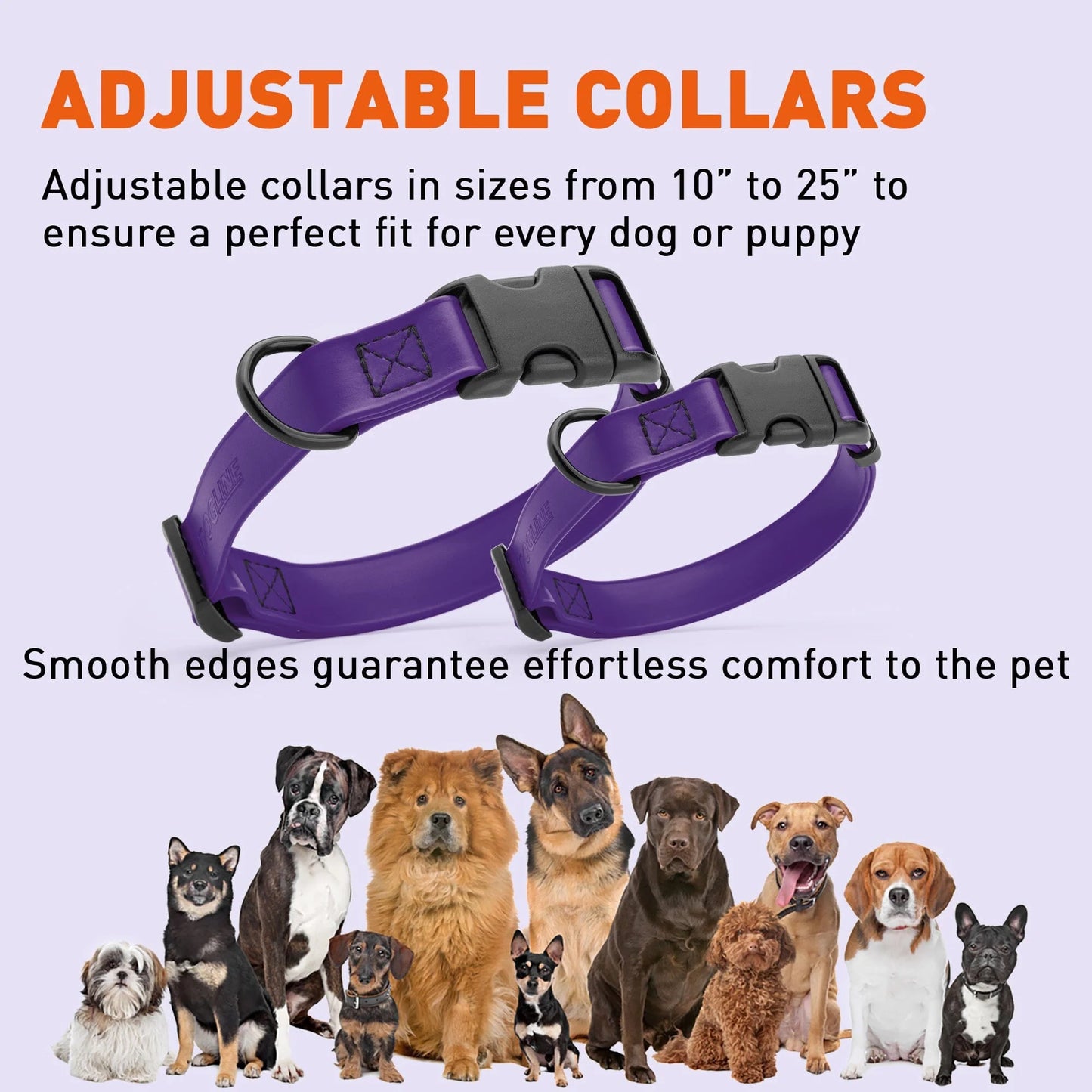 Biothane Waterproof Dog Collar with Quick Release Buckle