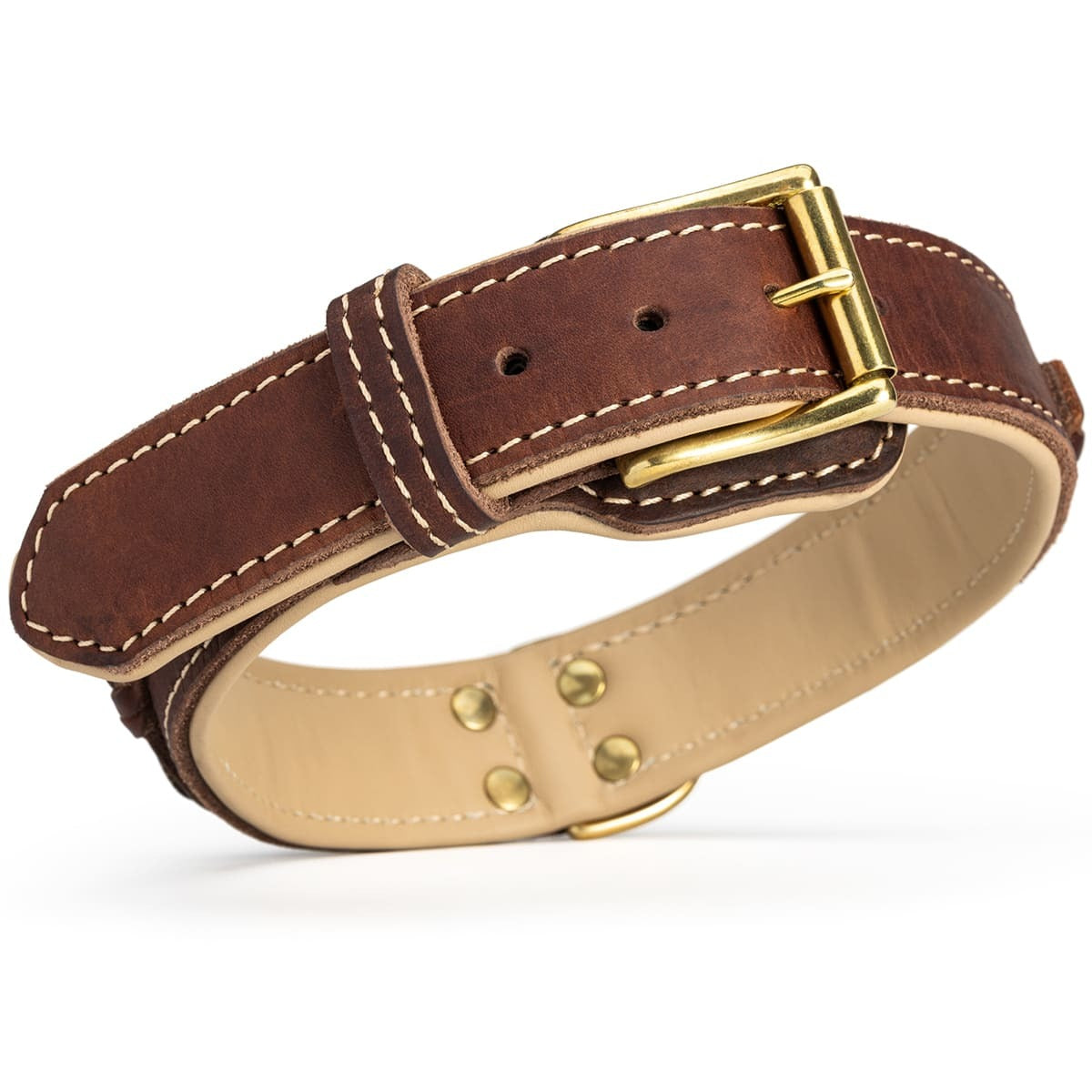 Royal Nappa Padded Braided Dog Collar for Fashion Walking