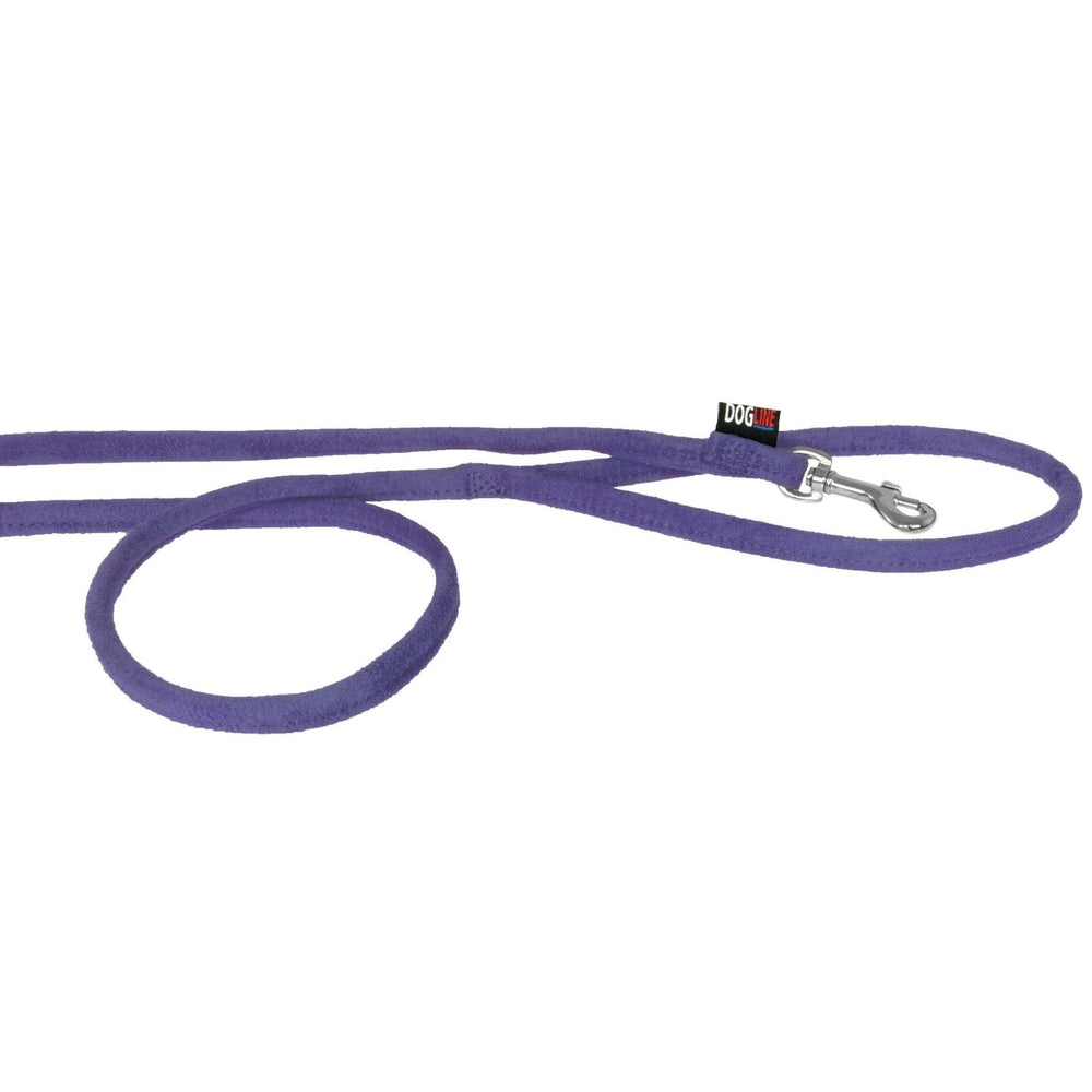 Comfort Microfiber Round Dog Leash – Soft Lightweight Leash 4 ft & 6 ft – Purple