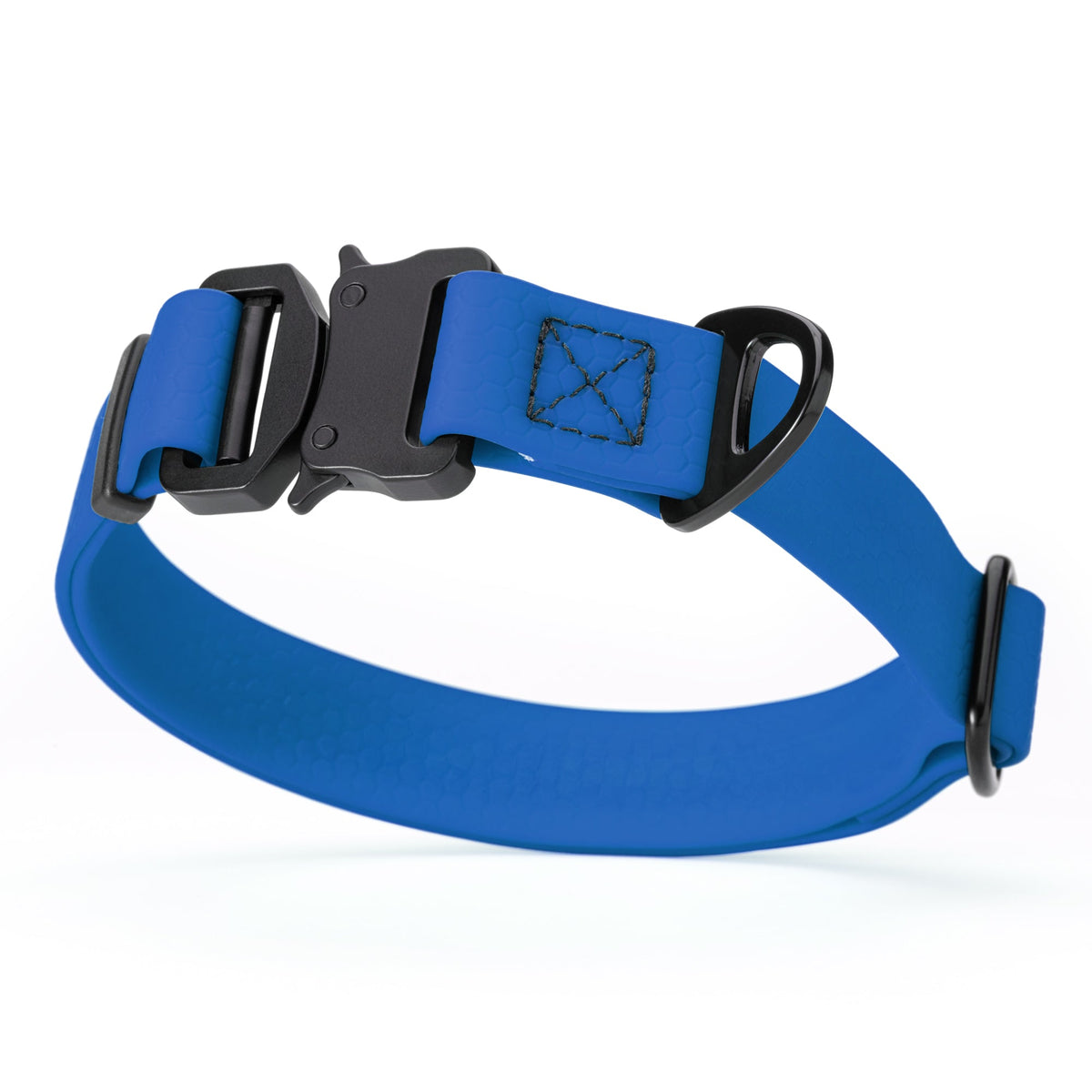 Waterproof Dog Collar with Metal Stab-Lock Buckle – Heavy-Duty Biothane HEX Collar – W 3/4" x L 12-19", W 1" x L 15-25"