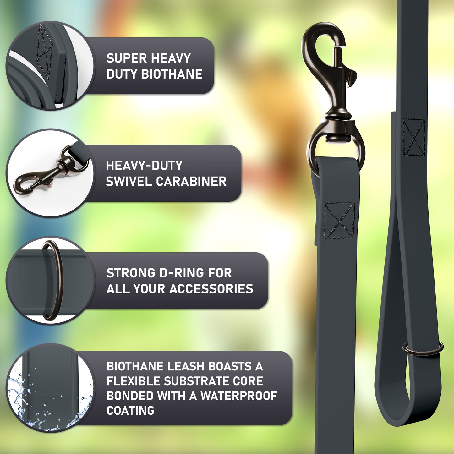 NexaPaw Biothane Dog Leash