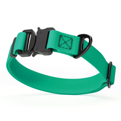 Waterproof Dog Collar with Metal Stab-Lock Buckle – Heavy-Duty Biothane HEX Collar – W 3/4" x L 12-19", W 1" x L 15-25"