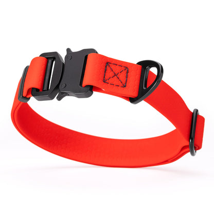 Waterproof Dog Collar with Metal Stab-Lock Buckle – Heavy-Duty Biothane HEX Collar – W 3/4" x L 12-19", W 1" x L 15-25"
