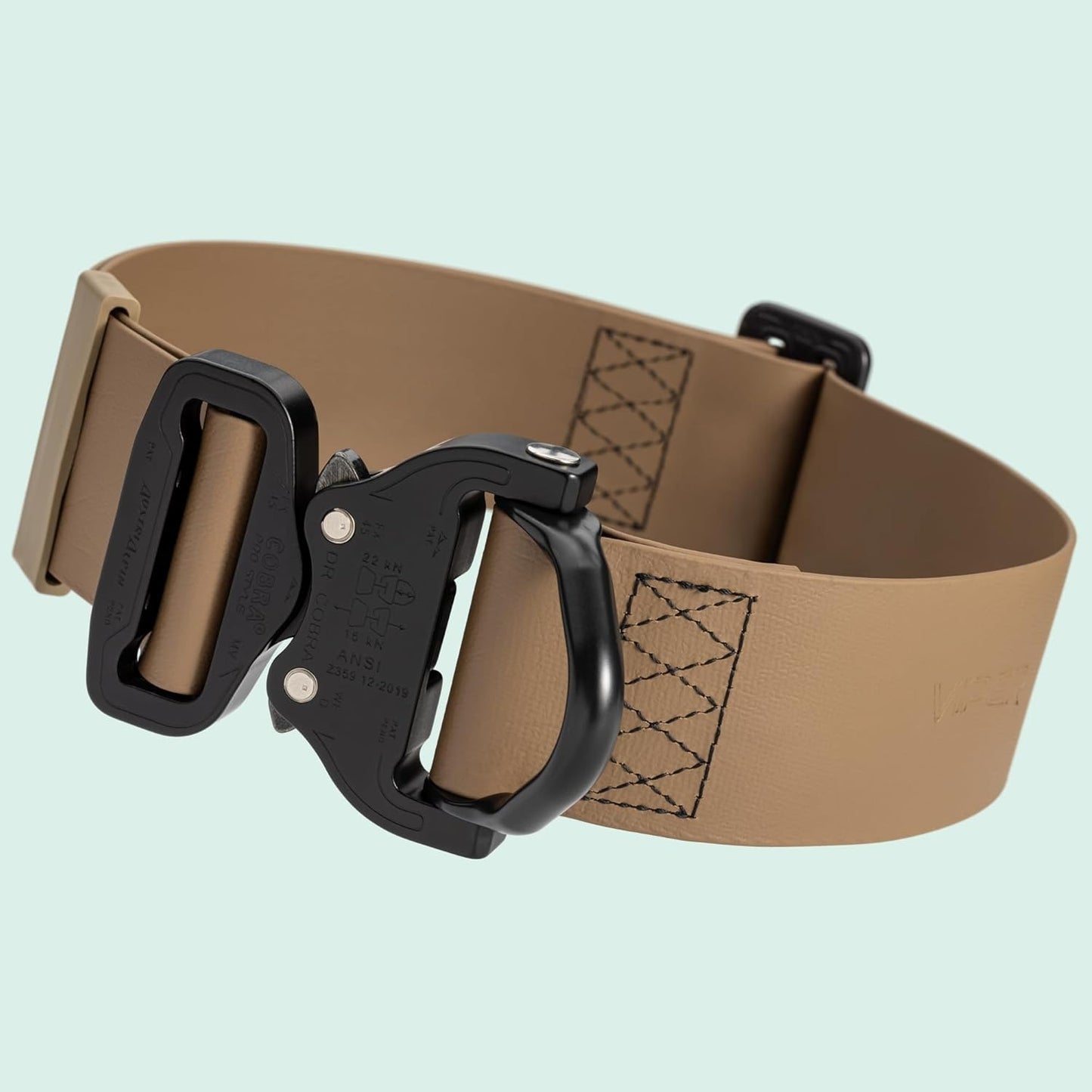 Viper BioThane Tactical Dog Collar with Cobra Prostyle D-Ring Buckle, 1.75in (45mm) Wide – Heavy-Duty, Waterproof, Odor-Resistant K9 Gear | Adjustable Fit for Active and Working Dogs