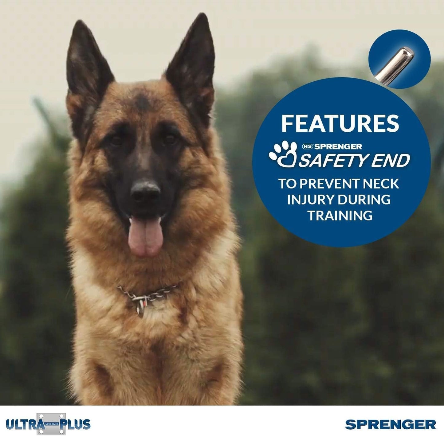 Herm Sprenger Chrome Prong Collar con broche de tijera