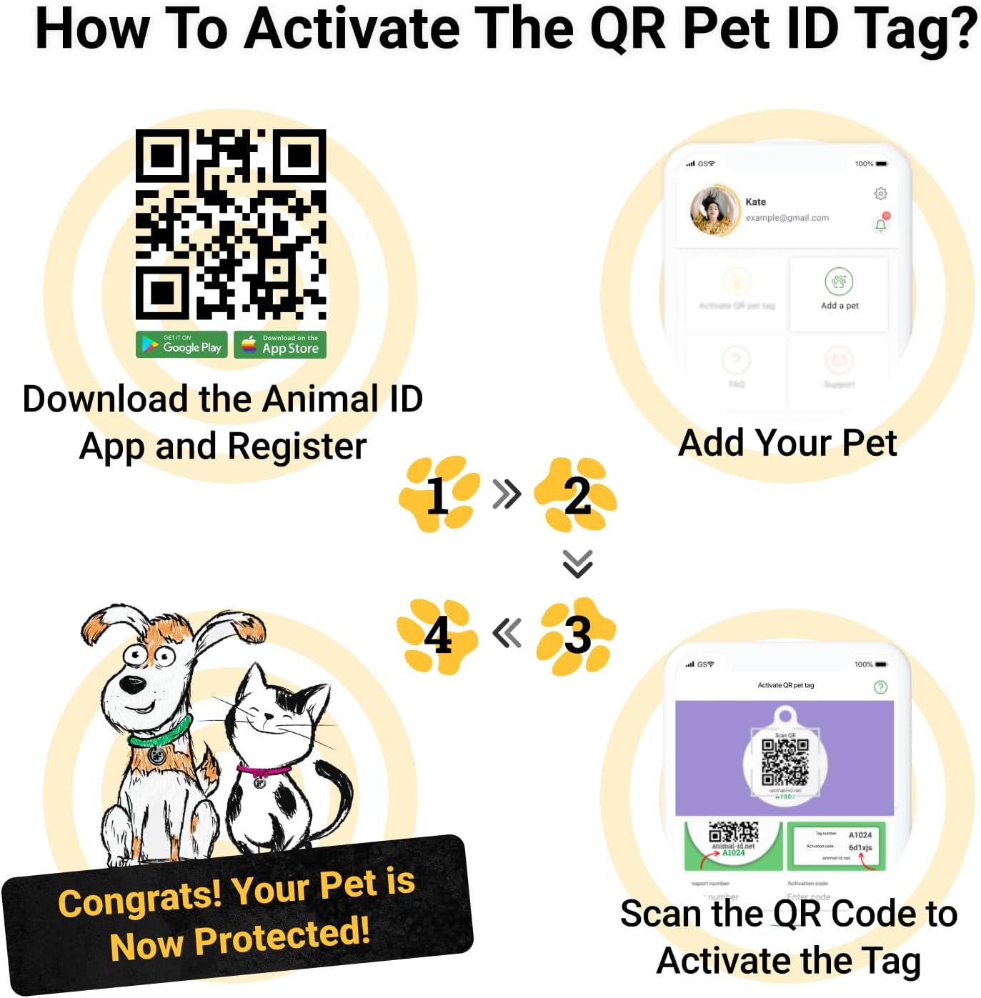 QR Code Dog Tag