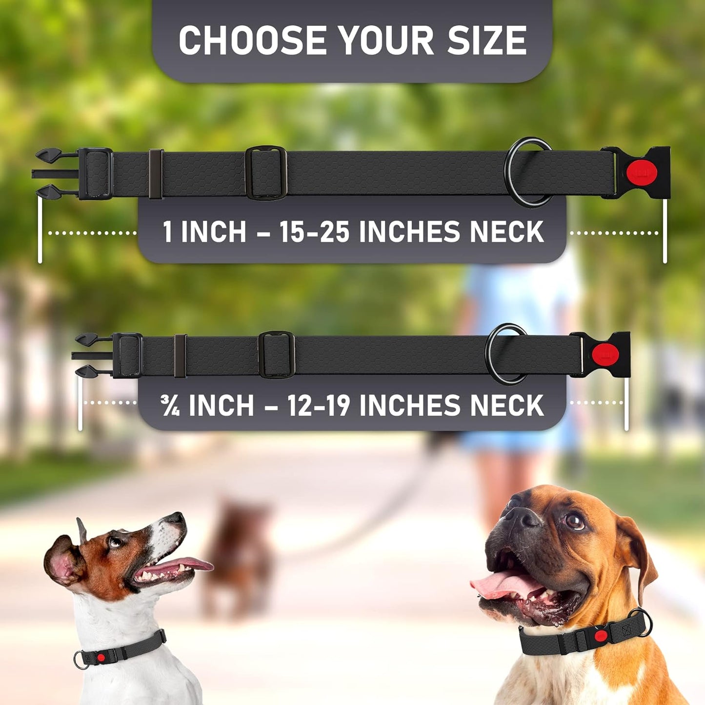 NexaPaw Waterproof Adjustable Dog Collar with QR Code Dog