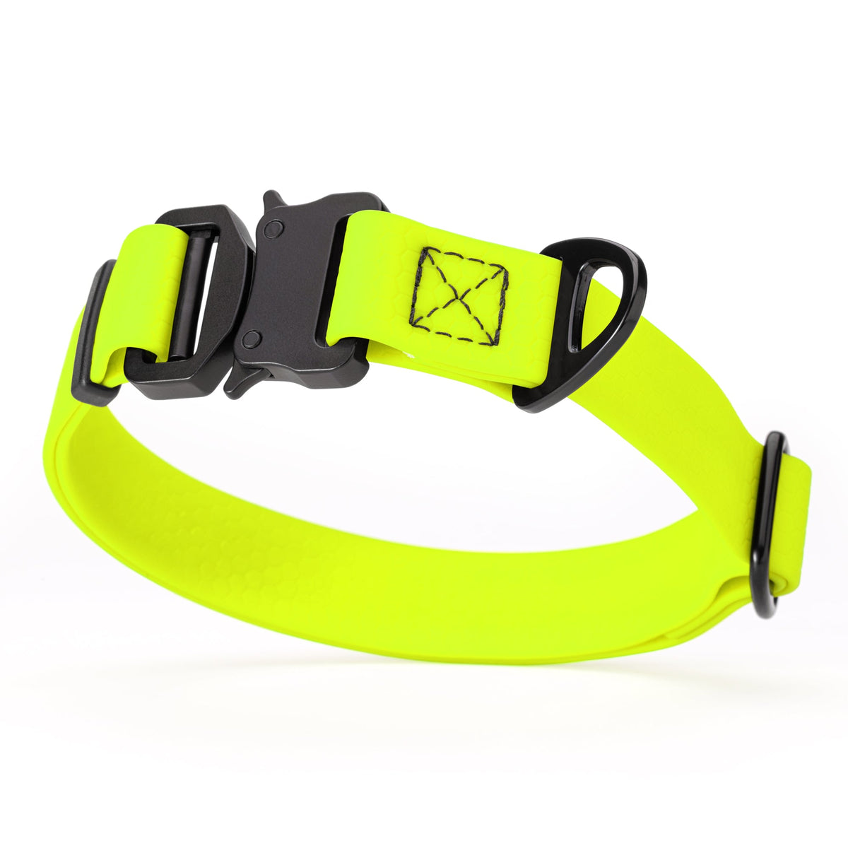 Waterproof Dog Collar with Metal Stab-Lock Buckle – Heavy-Duty Biothane HEX Collar – W 3/4" x L 12-19", W 1" x L 15-25"