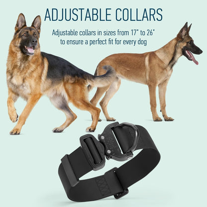 Viper BioThane Tactical Dog Collar with Cobra Prostyle D-Ring Buckle, 1.75in (45mm) Wide – Heavy-Duty, Waterproof, Odor-Resistant K9 Gear | Adjustable Fit for Active and Working Dogs
