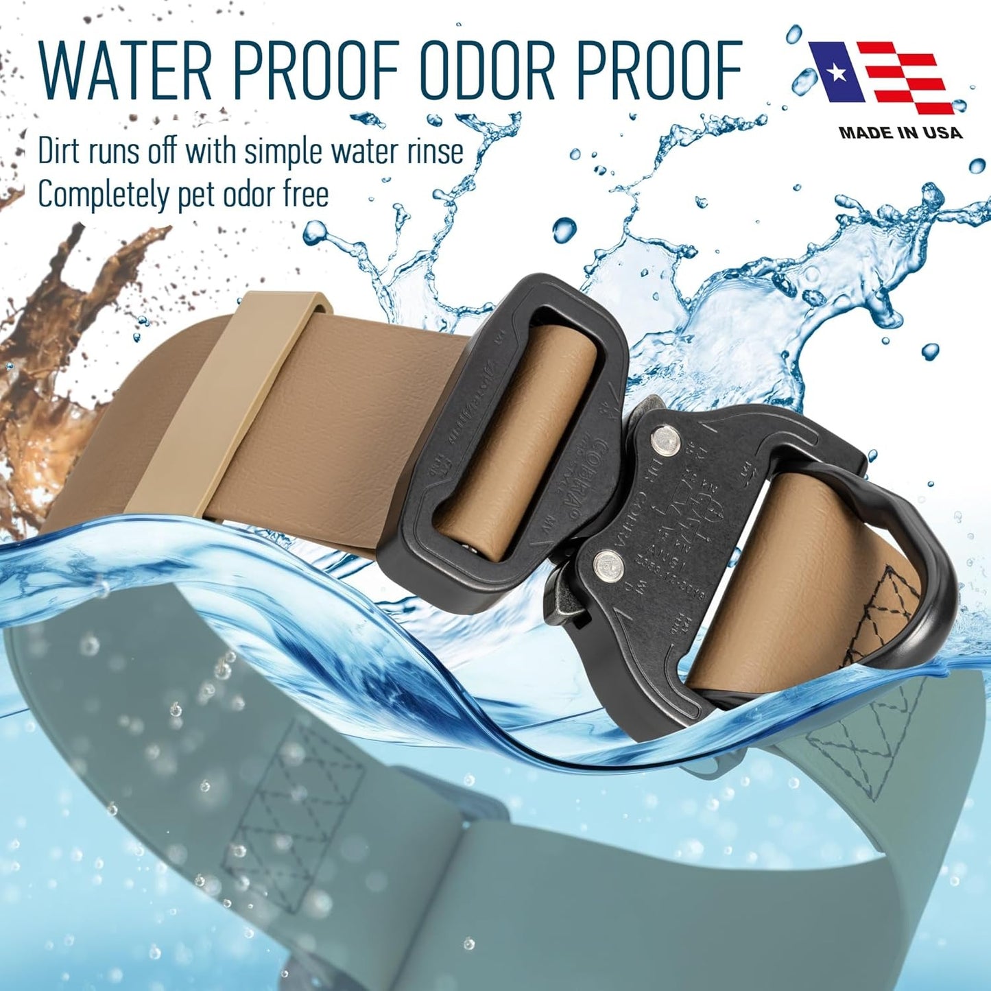 Viper BioThane Tactical Dog Collar with Cobra Prostyle D-Ring Buckle, 1.75in (45mm) Wide – Heavy-Duty, Waterproof, Odor-Resistant K9 Gear | Adjustable Fit for Active and Working Dogs