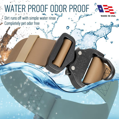 Viper BioThane Tactical Dog Collar with Cobra Prostyle D-Ring Buckle, 1.75in (45mm) Wide – Heavy-Duty, Waterproof, Odor-Resistant K9 Gear | Adjustable Fit for Active and Working Dogs
