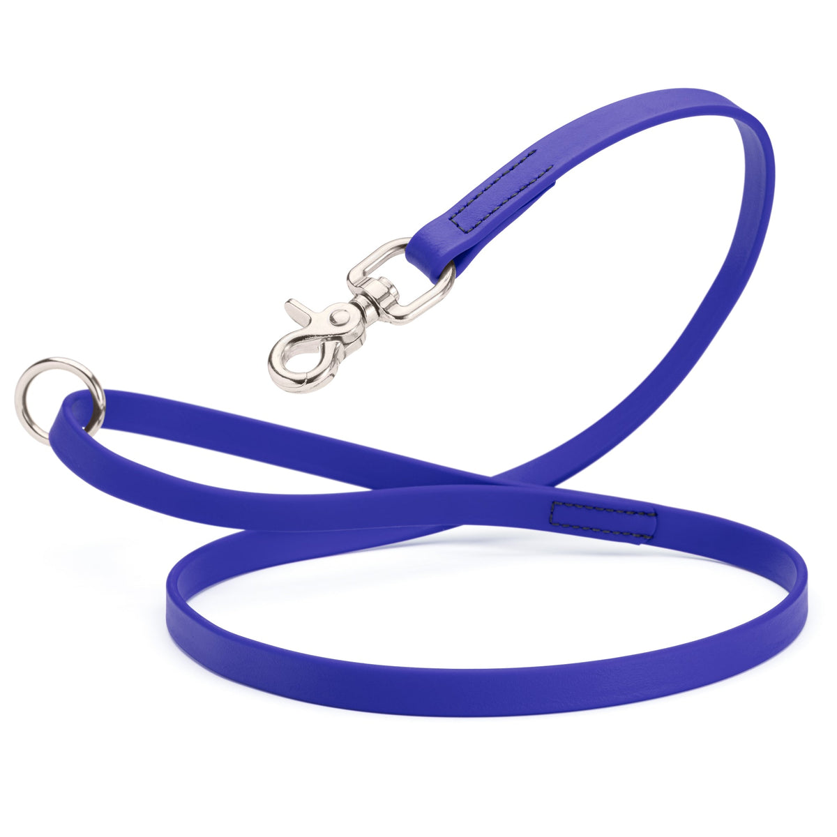 Biothane Long Line, Nickel Snap – 10 to 33 ft – Blueberry Royal