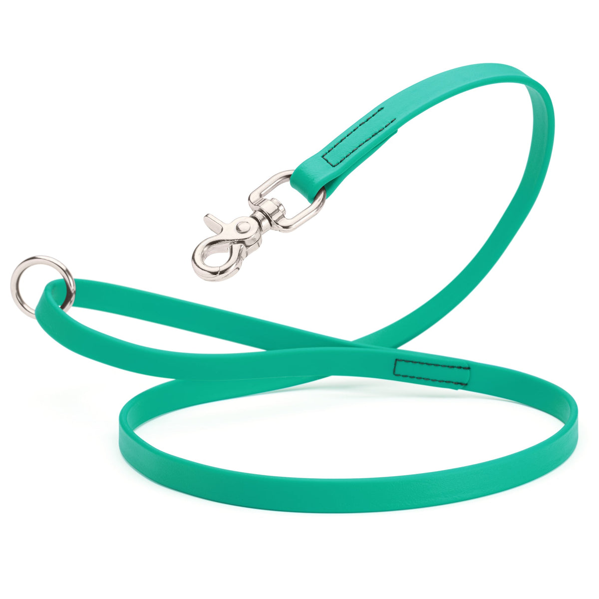 Biothane Long Line, Nickel Snap – 10 to 33 ft – Teal