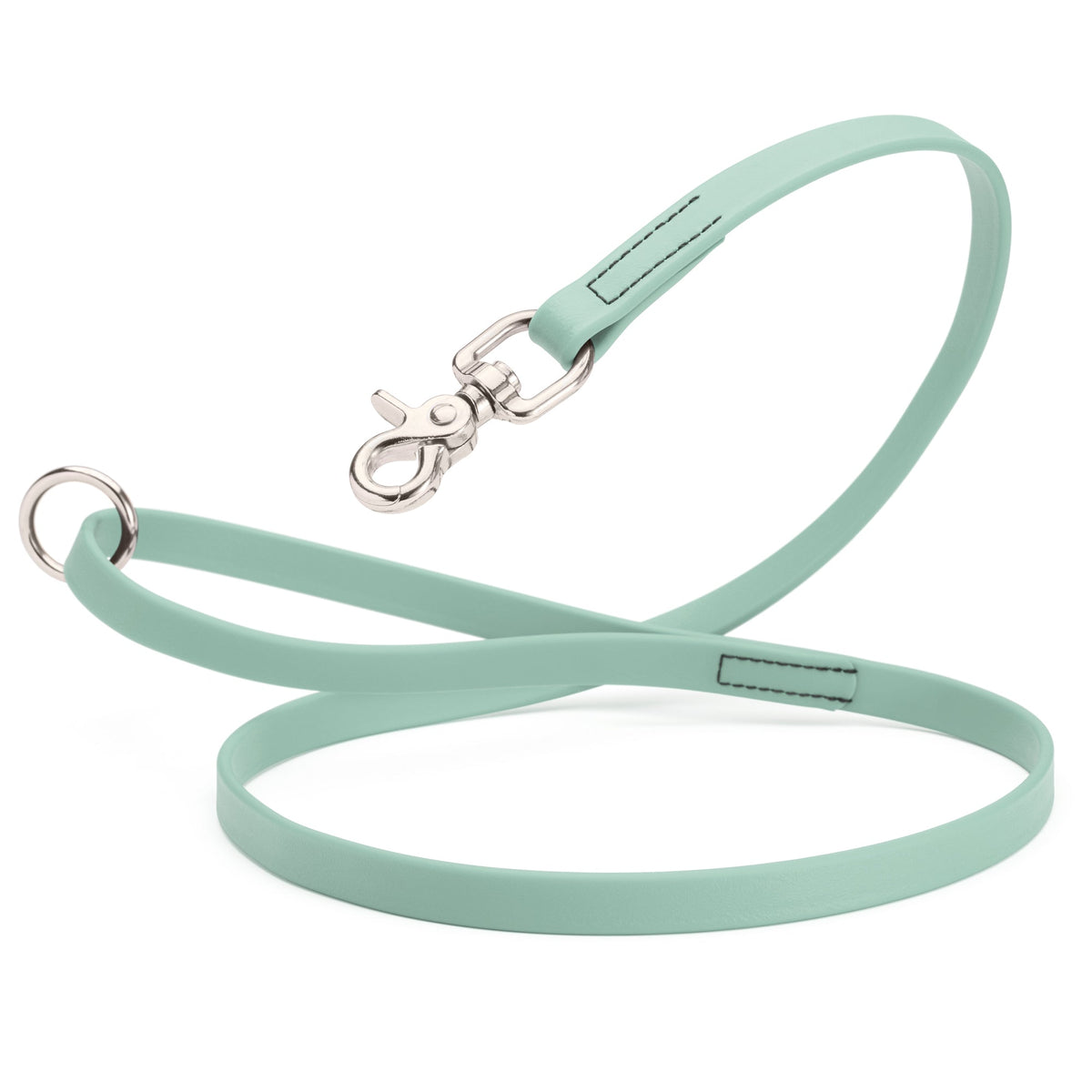 Biothane Long Line, Nickel Snap – 10 to 33 ft – Sage Green