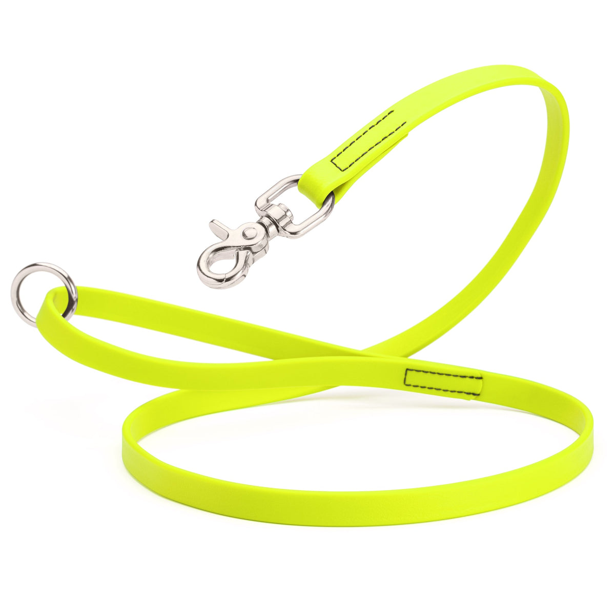 Biothane Long Line, Nickel Snap – 10 to 33 ft – Safety Yellow