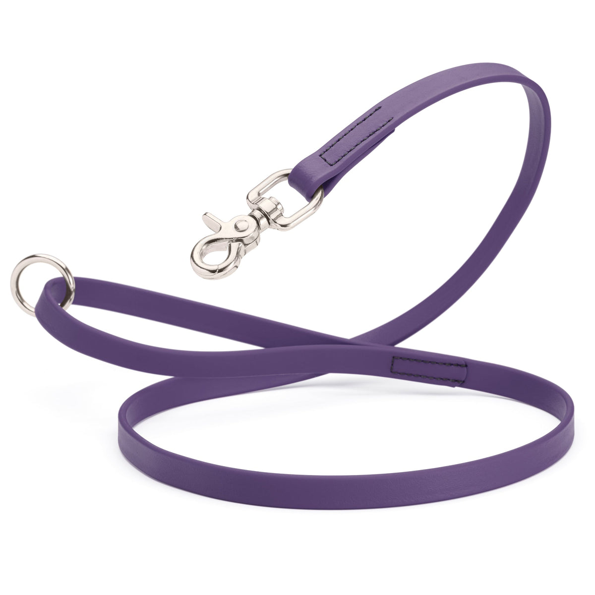 Biothane Long Line, Nickel Snap – 10 to 33 ft – Violet Purple