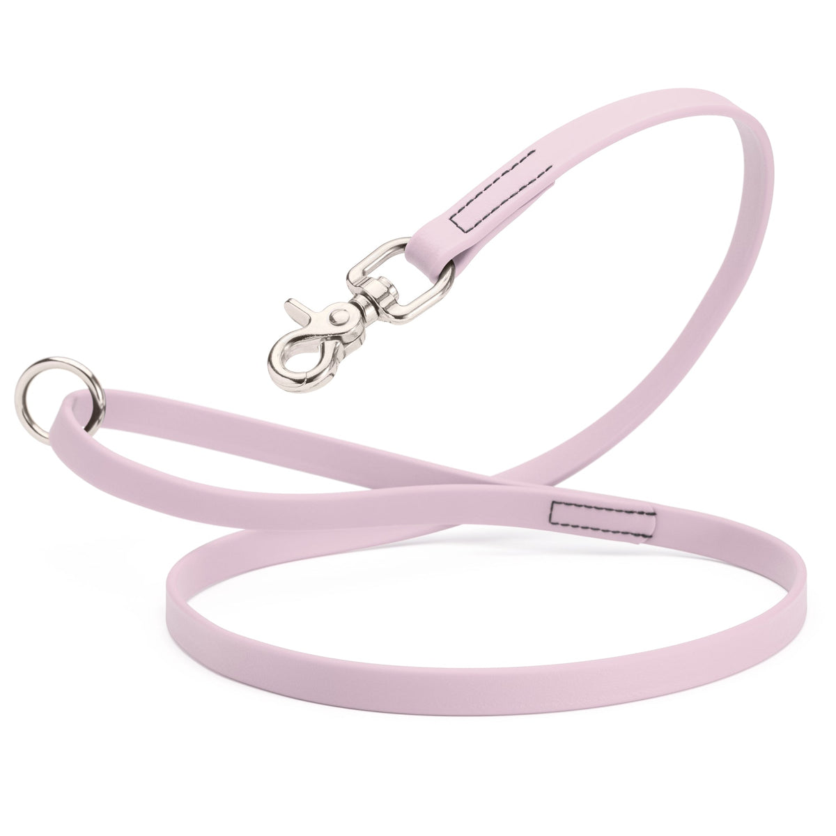Biothane Long Line, Nickel Snap – 10 to 33 ft – Pastel Purple