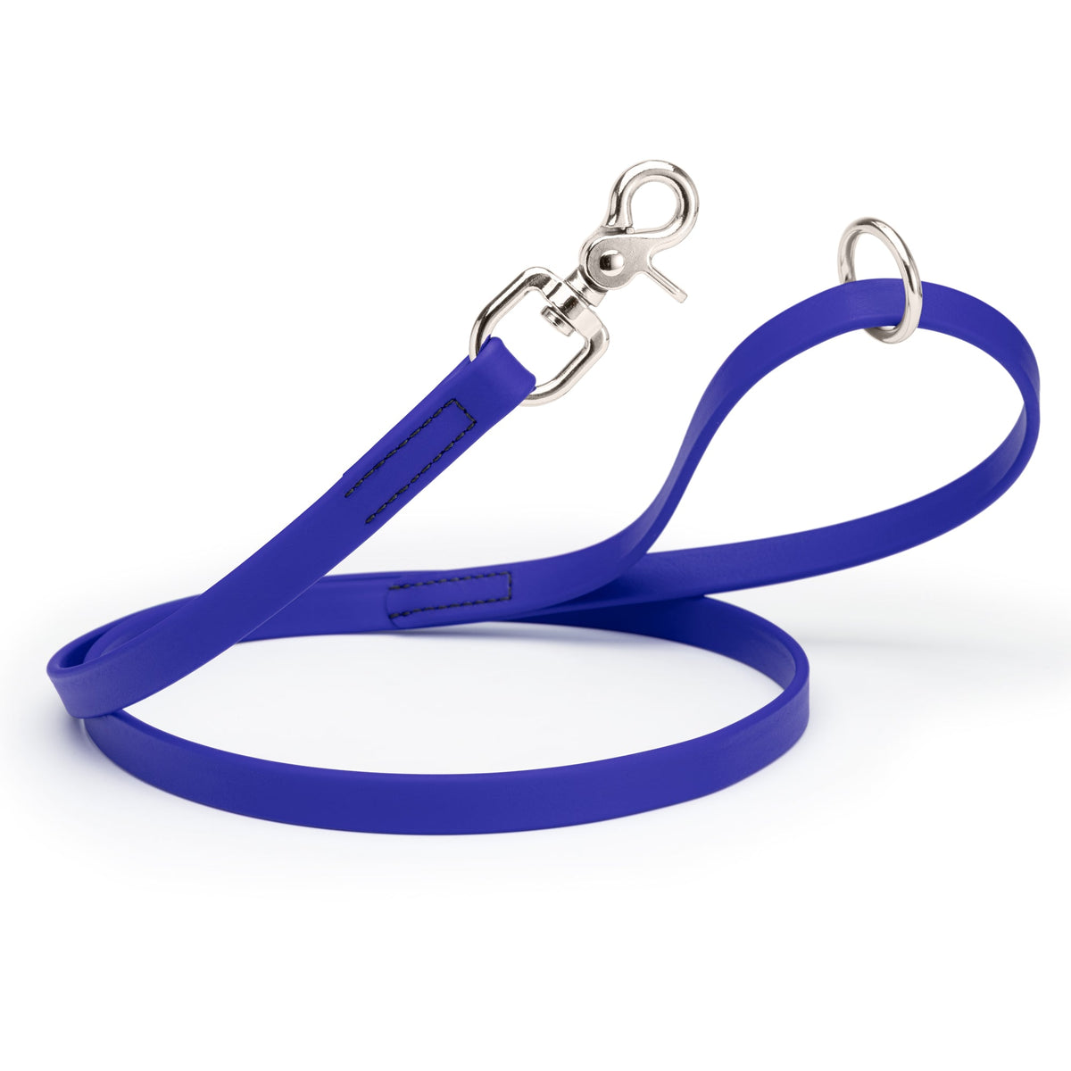 Biothane Long Line, Nickel Snap – 10 to 33 ft – Blueberry Royal